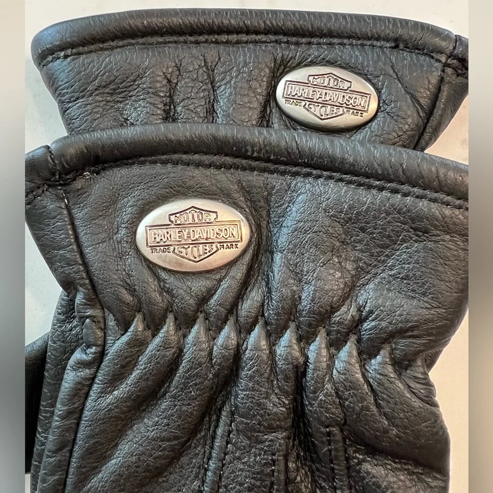 Harley-Davidson Black Leather Riding Gloves